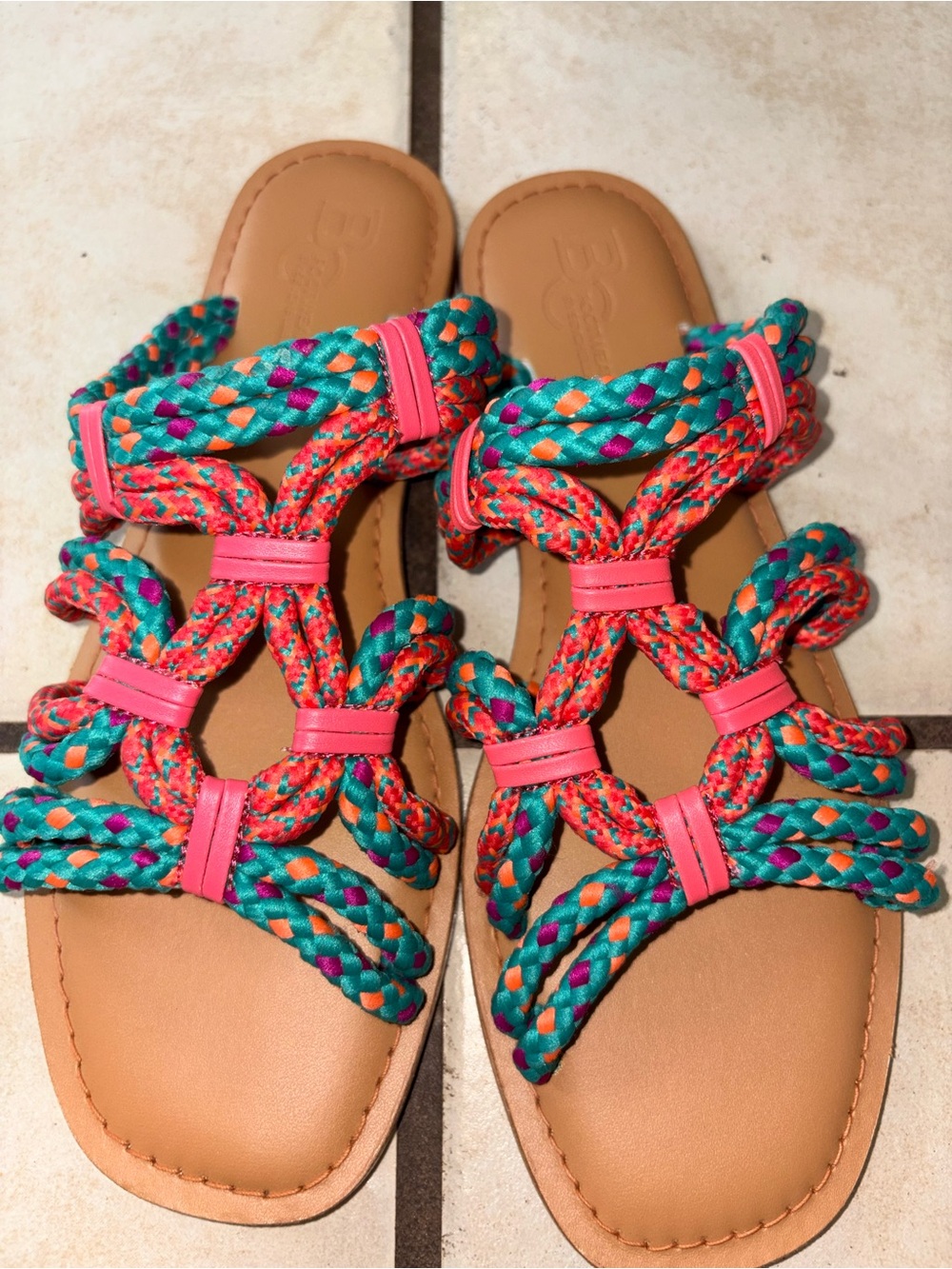 Anthropology BC Footwear Teal Multi Rope Sandals